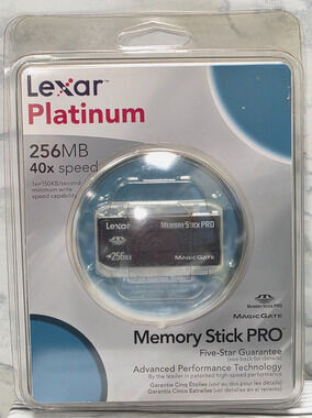 Lexar Platinum 256MB 40X Speed Memory Stick Pro, Old Stock, New in Package